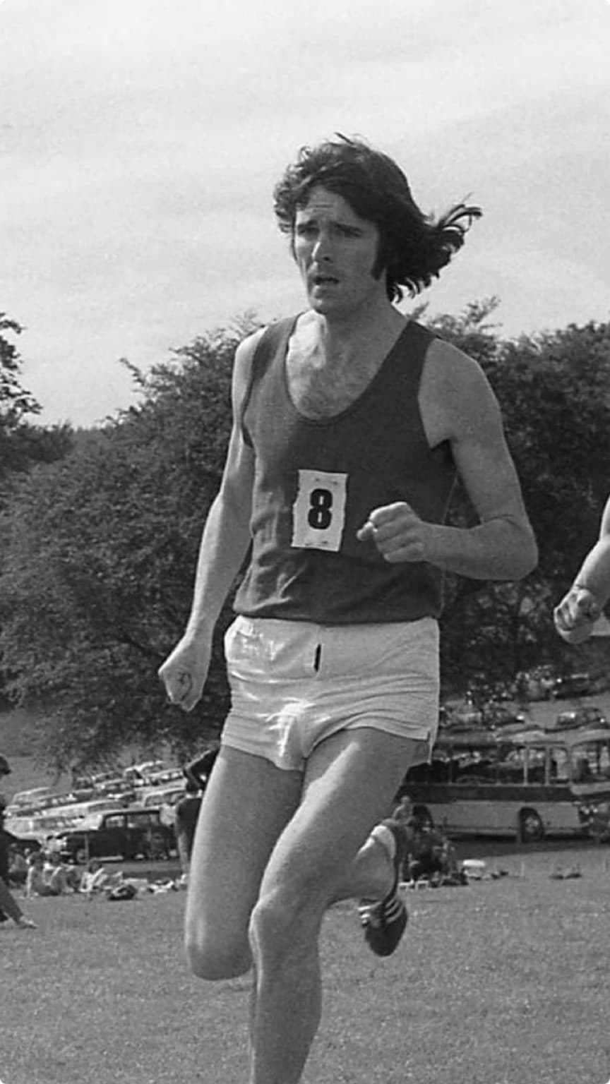 Robert Inglis competing as a professional runner in the 1970s